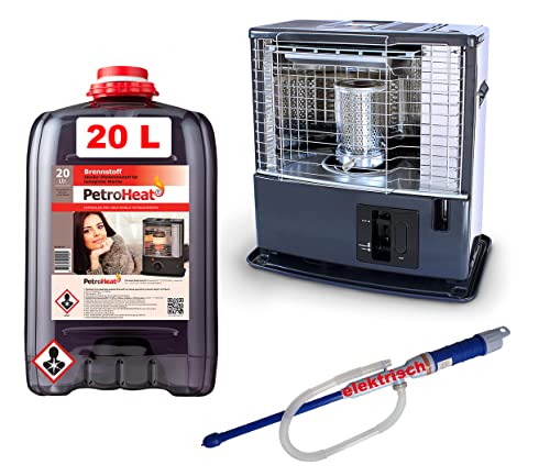 Tosai 360 A Petroleumofen (3000 Watt) mit Pumpe + 20 Liter Petroleum 20L