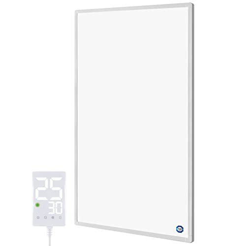 Hocosyme Infrarotheizung mit Thermostat 1000 Watt, Infrarotheizung Wandmontage - 1-3 Min auf Betriebstemperatur bis 120 Grad - TÜV - Touch-Thermostat -